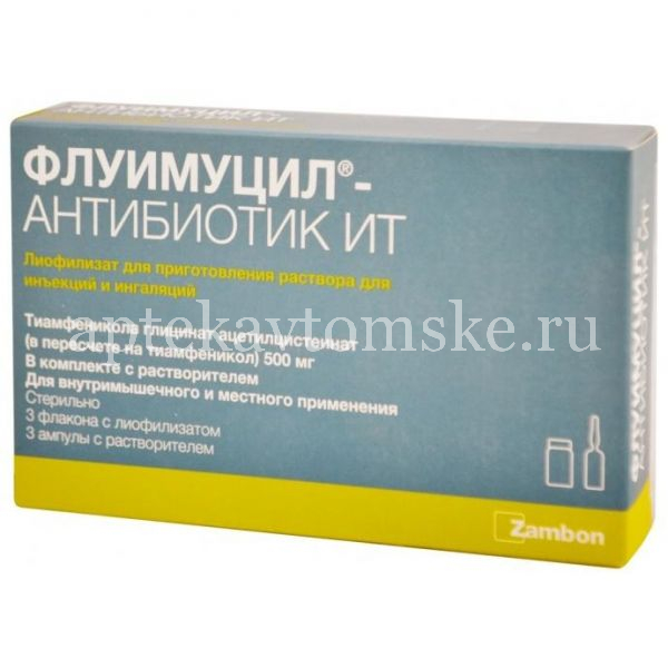 Схема применения Флуимуцила для ингаляций