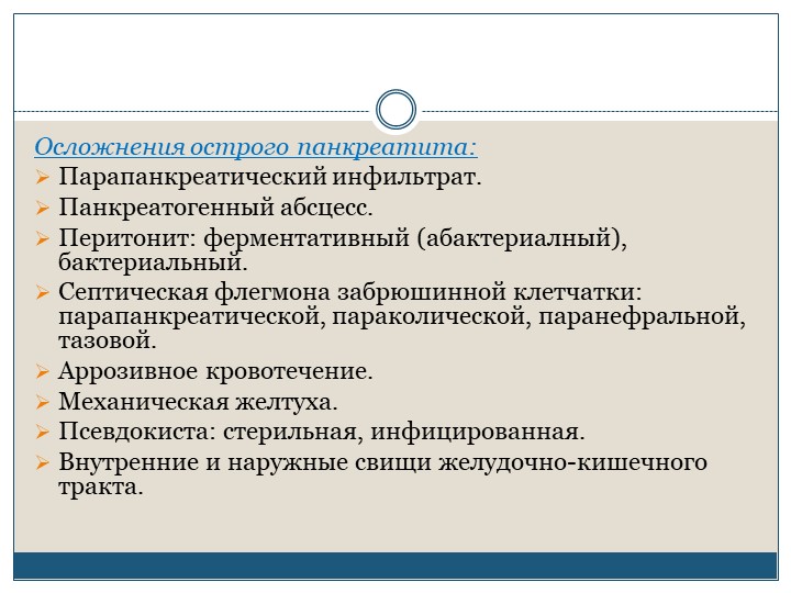 Профилактика острого панкреатита